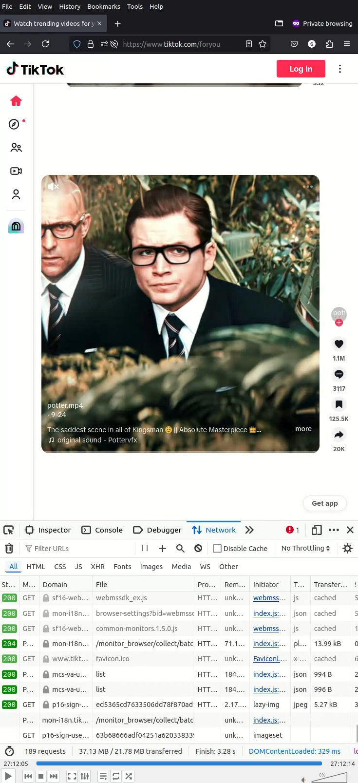 TikTok screen capture